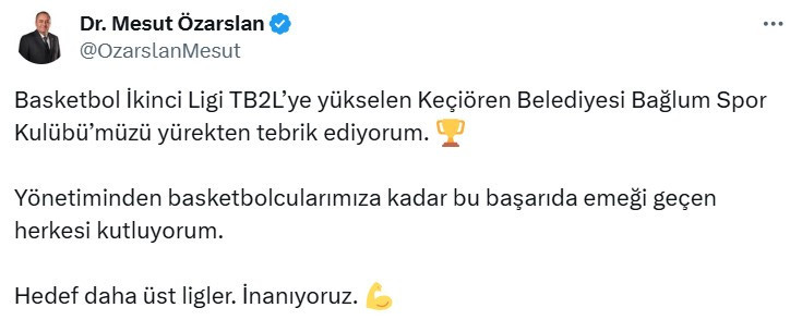 Keçiören Belediyesi Bağlum Spor basketbolda 2. Lig'e yükseldi!