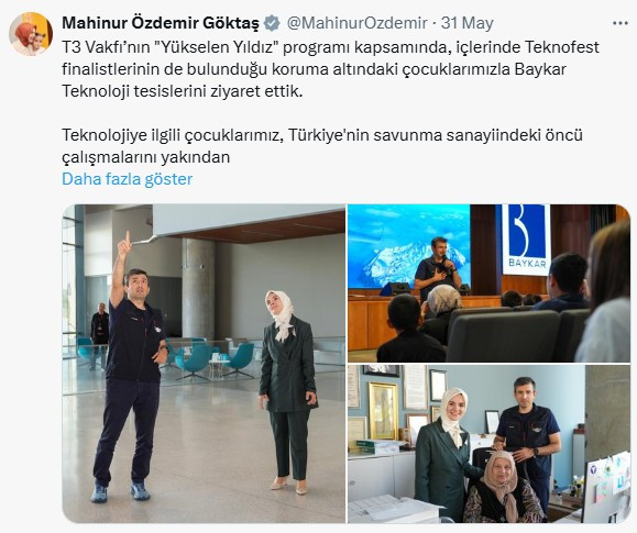 Devlet korumasındaki çocuklar Bakan Göktaş'la Baykar Teknolojiyi ziyaret etti