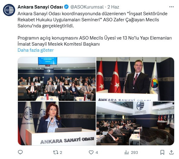 ASO'dan İnşaat Sektöründe Rekabet Hukuku Uygulamaları Semineri