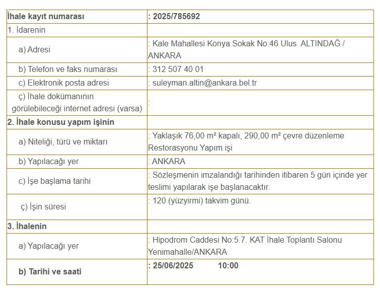 ABB duyurdu: Nallıhan Soğukkuyu Mescidi restorasyona alınıyor!