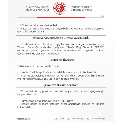 Ticaret Bakanlığı vatandaşları uyardı: Bu hizmet adıyla insanları dolandırıyorlar - Resim : 2