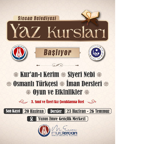 Sincan Belediyesi kız çocuklarına özel yaz kursu düzenleyecek