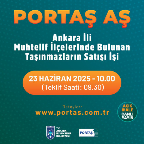 Ankara Büyükşehir Belediyesi muhtelif ilçelerde taşınmaz satışı gerçekleştirecek