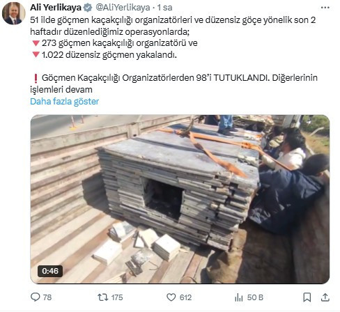 Bakan Yerlikaya 51 ilde düzensiz göç operasyonlarının düzenlendiğini açıkladı