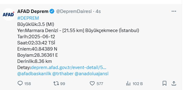 İstanbul da deprem son dakika: AFAD Kandilli son depremler!
