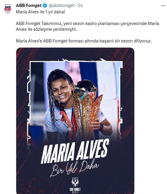 ABB Fomget, Maria Alves ile sözleşme yeniledi