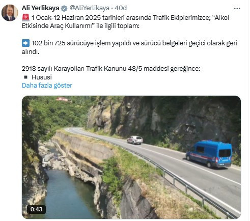 Son 1 haftada trafikte 400 binden fazla sürücüye işlem yapıldı
