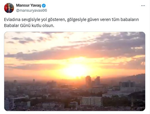 ABB Başkanı Yavaş'tan Babalar Günü paylaşımı