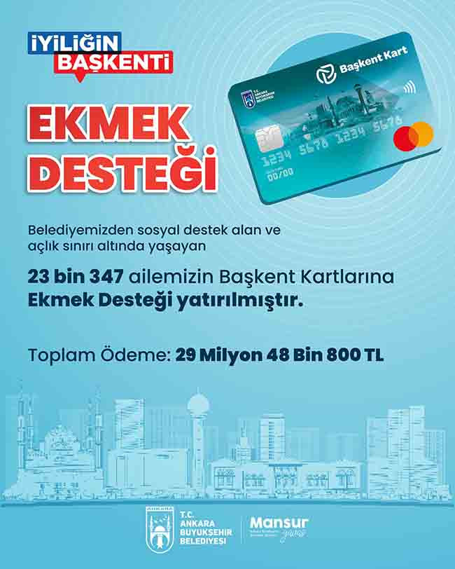 ABB'den 23.347 aileye ekmek desteği ödemesi yapıldı