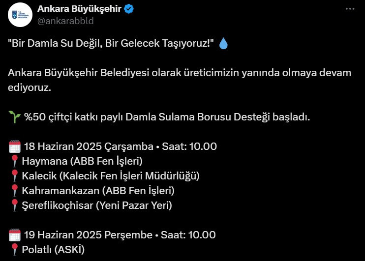ABB çiftçilere yüzde 50 katkı paylı damla sulama borusu desteği verecek - Resim : 2