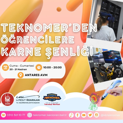 Keçiören Belediyesinden öğrencilere karne hediyesi: Teknomer etkinlikleri