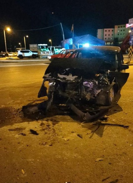 Akyurt'ta trafik kazası: Araç kullanılamaz hale geldi!