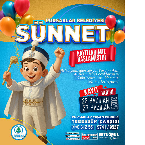 Pursaklar Belediyesi sünnet kayıtlarının başladığını açıkladı
