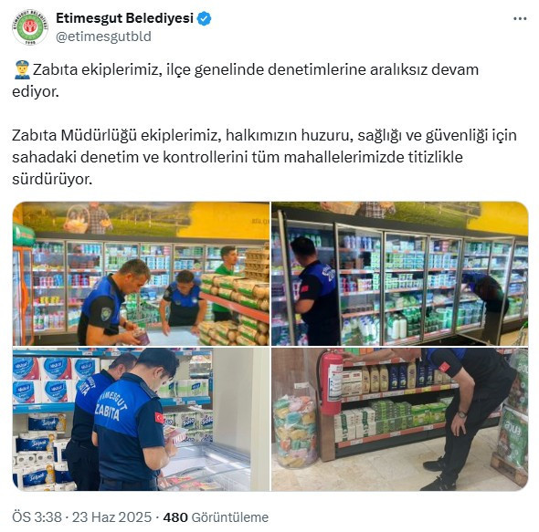 Etimesgut Belediyesi zabıta ekipleri denetimi sıkılaştırdı!