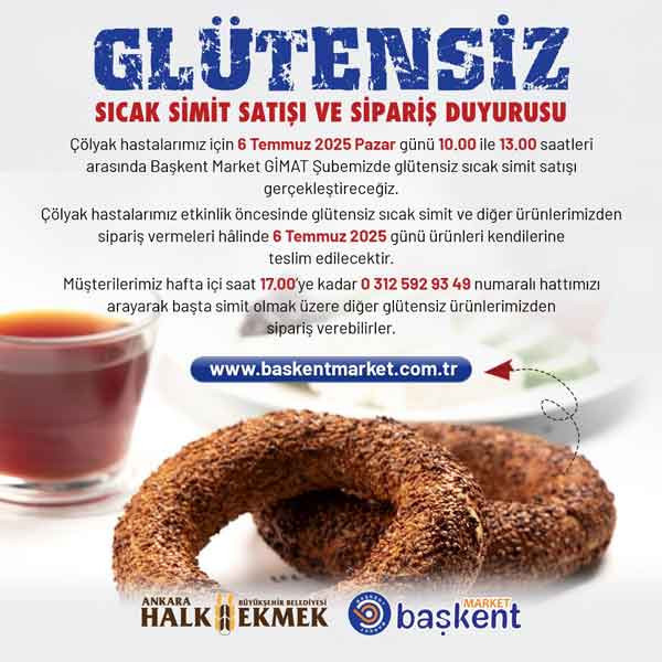ABB'den glutensiz sıcak simit satışı ve sipariş duyurusu yapıldı