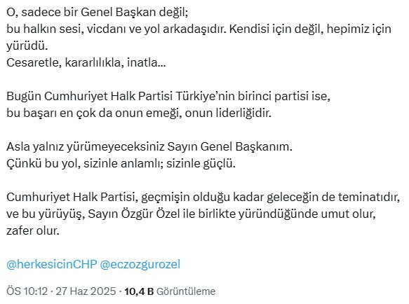Yaşar Neslihanoğlu'ndan Özgür Özel'e destek mesajı! - Resim : 2