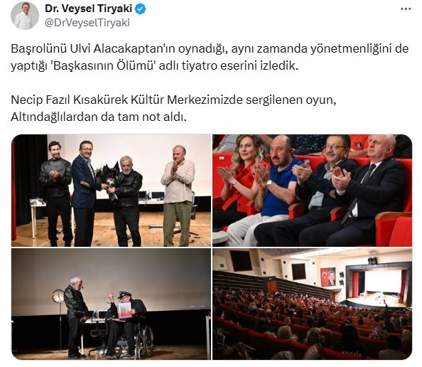 Altındağ Belediyesinin sahnesinde sergilenen 'Başkasının Ölümü' isimli oyun tam not aldı!