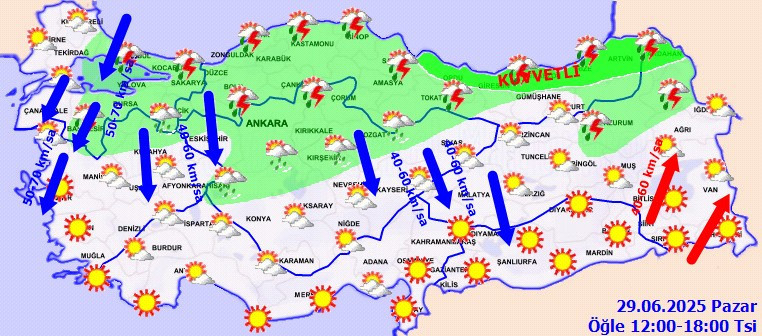 Gök gürültülü sağanak yağış ve fırtına uyarısı! Ankara, İstanbul, İzmir, Kırıkkale, Çorum, Kırşehir