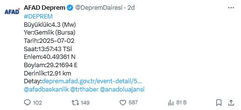 Son dakika İstanbul depremi: Az önce deprem nerede oldu?