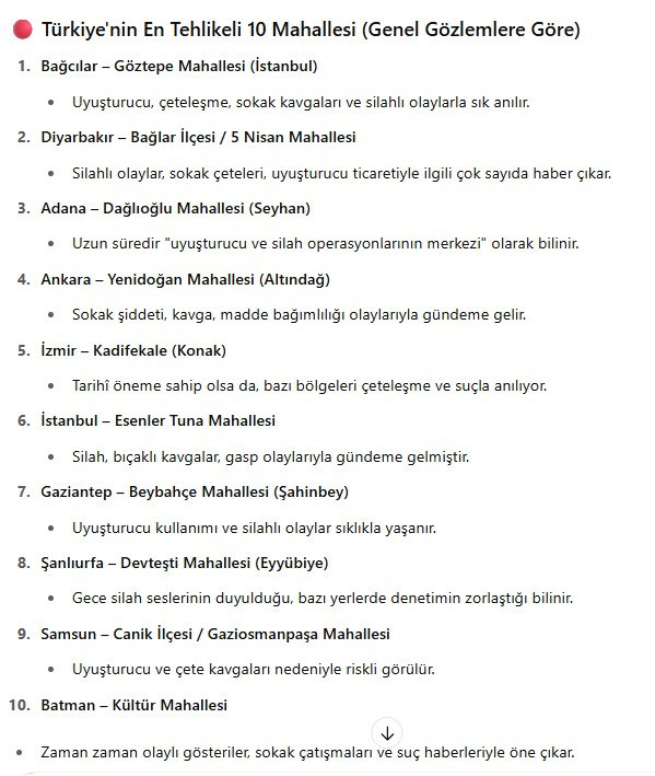 Türkiye'nin en tehlikeli 10 mahallesi! Tek girmek yürek ister Ankara'da o semt ile listede