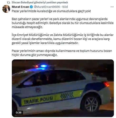Sincan Belediyesi pazar yerlerinin amacı dışında kullanılmasına izin vermiyor