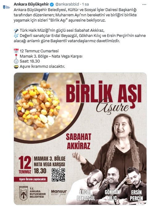 ABB'den 'Birlik Aşı' aşure etkinliği duyurusu!
