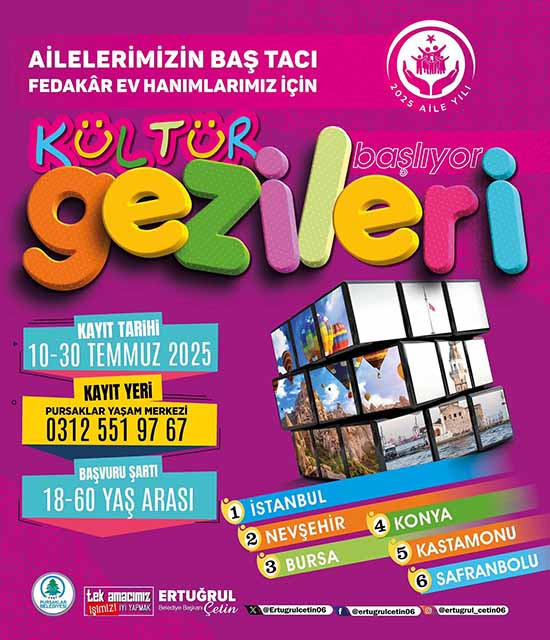 Ev hanımları için Pursaklar Belediyesi'nin kültür gezileri başlıyor