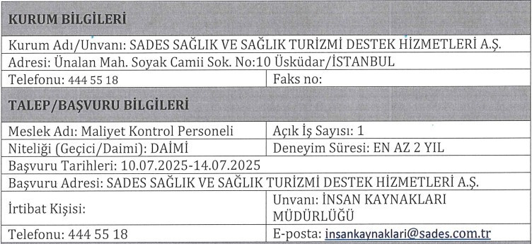 Başkentte SADES daimi personel alımı yapacak: Başvurular 14 Temmuz'da son - Resim : 2