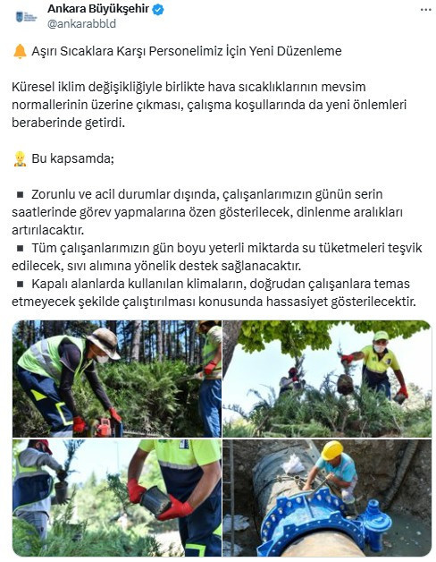 ABB sıcaklara karşı personeller için yeni düzenlemeyi duyurdu!