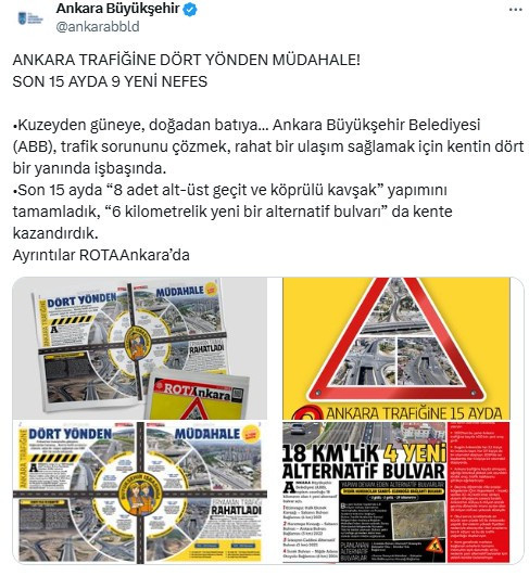 ABB, 15 ayda 8 adet alt-üst geçit, köprülü kavşak ve alternatif bulvar yapımını tamamladı