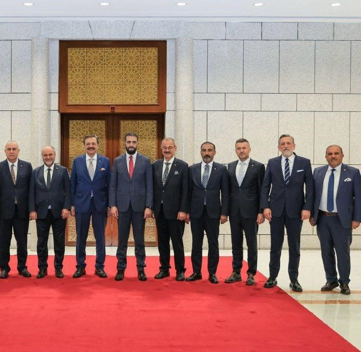 TOBB Başkanı Hisarcıklıoğlu, Şam'da Suriye Cumhurbaşkanı Şara ile bir araya geldi