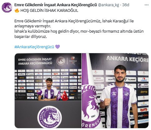 Keçiörengücü'nden orta sahaya yeni transfer!