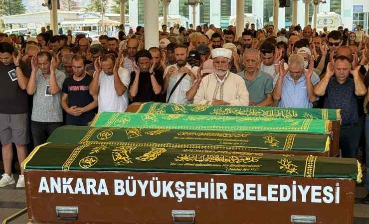 Ankara'da 26 katlı binadaki yangında vefat eden güvenlik görevlisi defnedildi