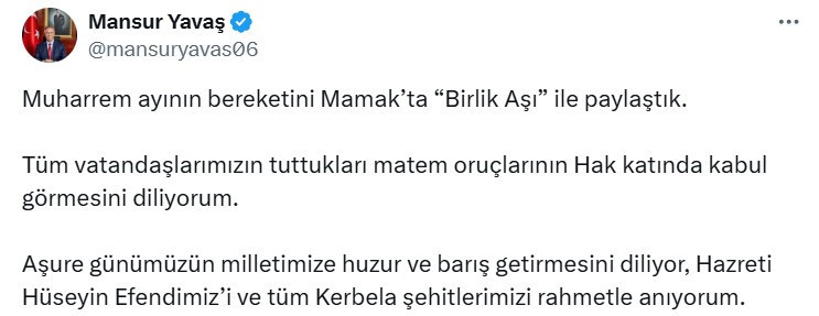 Mansur Yavaş Mamak ve Gölbaşı'na cemevi yapılacağını açıkladı