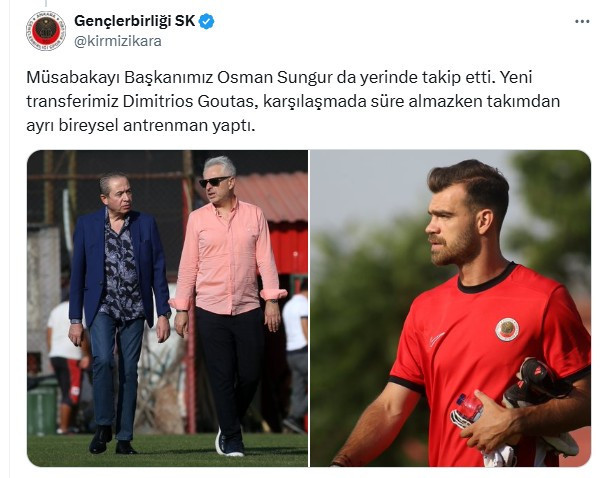 Gençlerbirliği'nin yeni transferi Goutas antrenmana başladı!