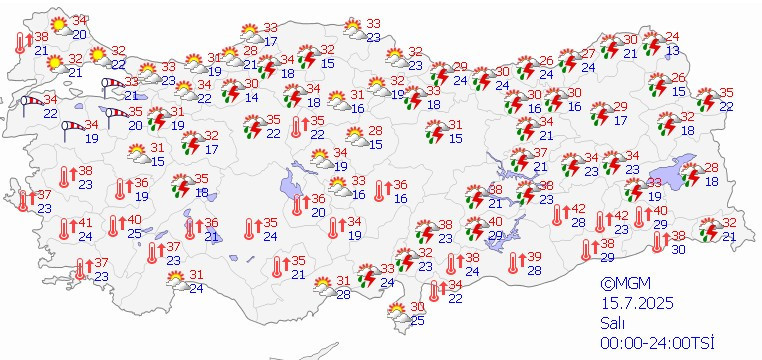 Cehennem sıcaklarına serin bir ara! Meteoroloji sağanak yağış uyarısı yaptı