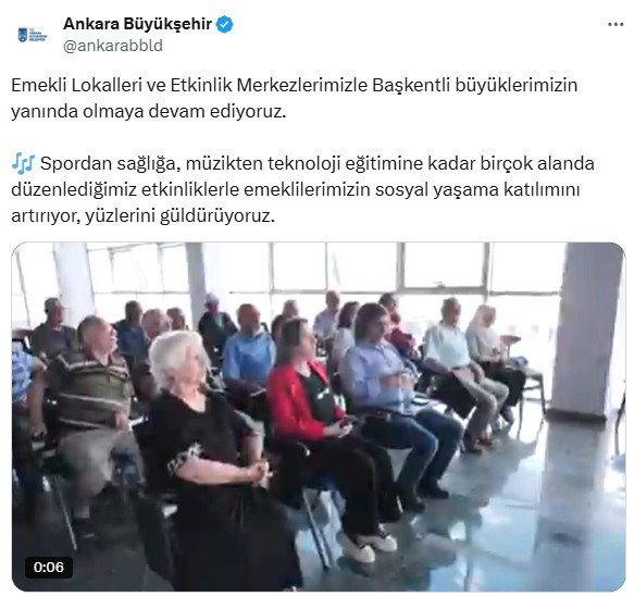 Ankaralı emekliler ABB'nin emekli lokallerinde buluşuyor!