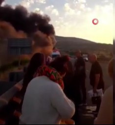 Kızılcahamam'da yolcu otobüsünde yangın! Geriye hurda yığını kaldı