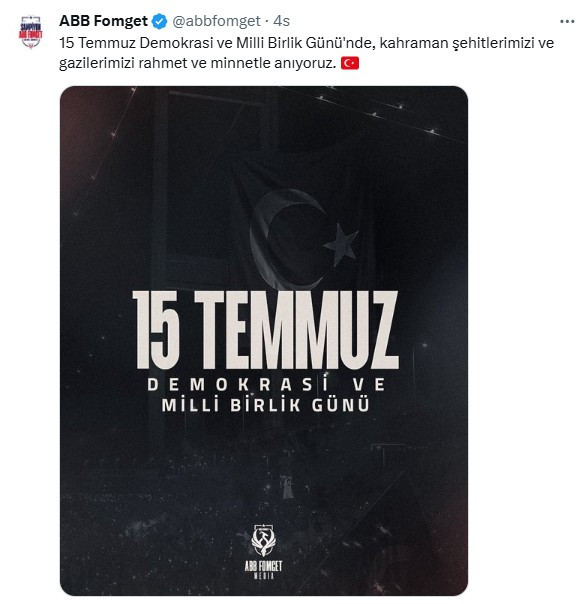 Ankara takımlarının 15 Temmuz mesajları