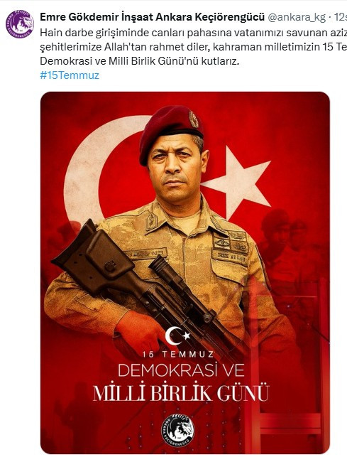 Ankara takımlarının 15 Temmuz mesajları - Resim : 4