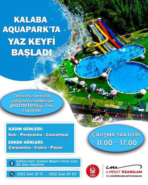 Keçiören Belediyesi güzel haberi verdi: Kalaba Aquapark açıldı!