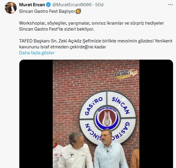 Başkan Ercan Sincan Gastro Fest'te tezgah başına geçti