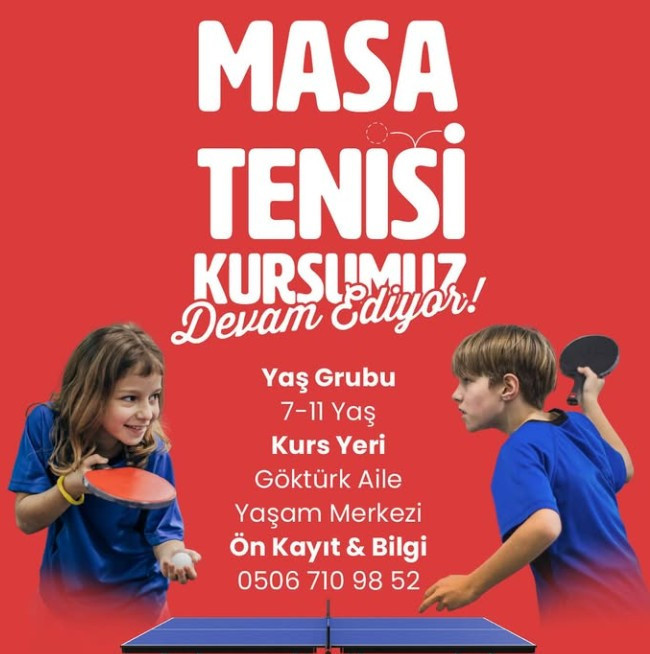 Etimesgut Belediyesi'nden masa tenisi kursu: Kayıtlar sürüyor