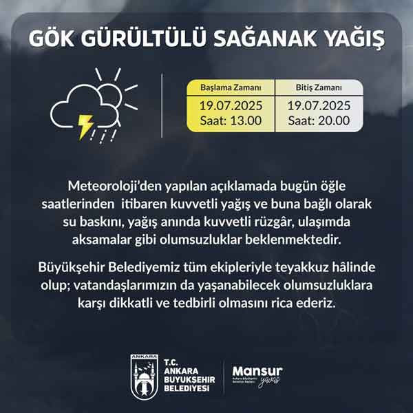 AFAD, AKOM, Ankara Valiliği ve ABB'den peş peşe uyarı: Saat verildi Ankara'ya sel ve fırtına uyarısı! - Resim : 2