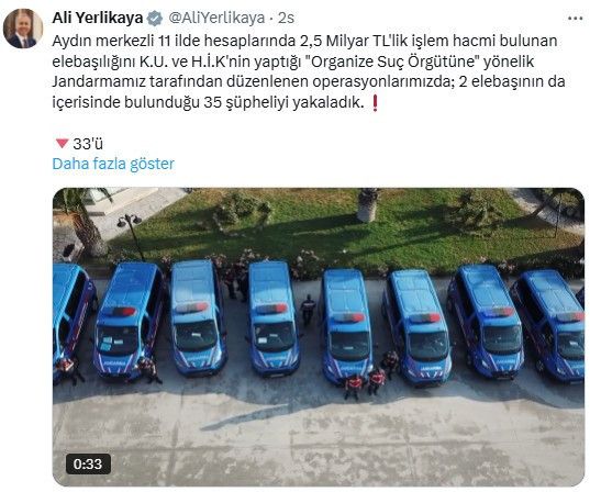 11 ilde suç örgütlerine yönelik düzenlenen operasyonlarda 35 şüpheli yakalandı