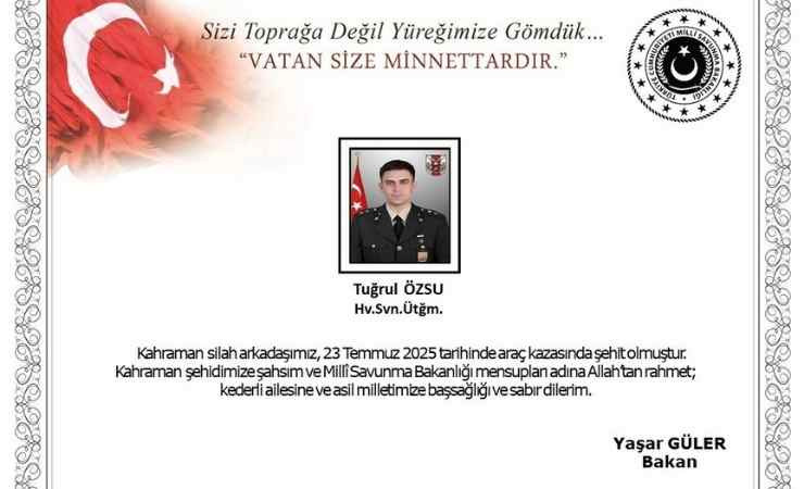 Malatya'da askeri araç kaza yaptı: 1 asker şehit oldu, 1 asker yaralandı