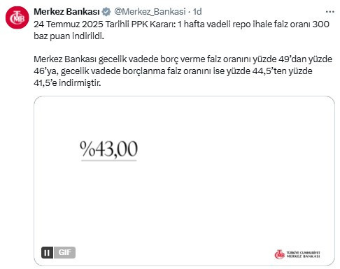 Merkez Bankası Haziran ayı faiz kararını açıkladı!