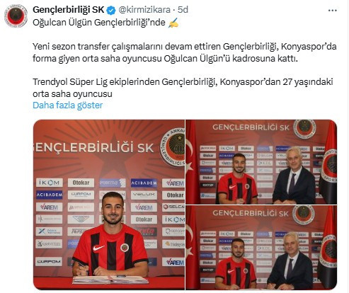 Gençlerbirliği Oğulcan Ülgün kadrosuna kattığını duyurdu!