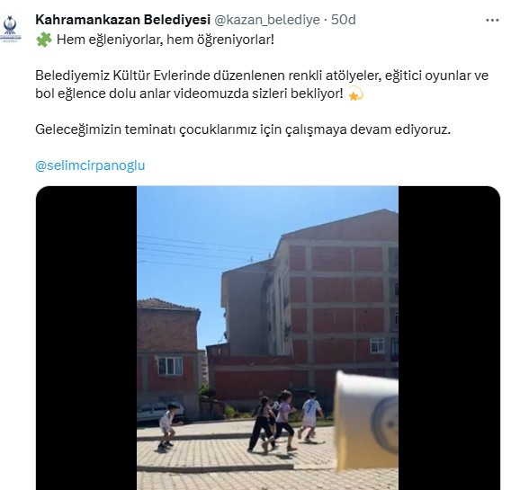 Kahramankazan Belediyesi'nin Kültür Evleri'nde yaz etkinlikleri sürüyor