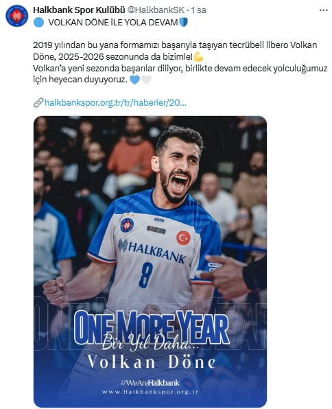 Halkbank, Volkan Döne'nin sözleşmesini yeniledi